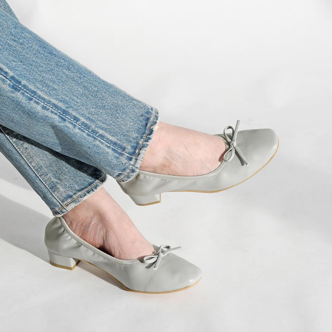 リーカ RiiiKa ギャザーバレエパンプス （lightblue） lightblue