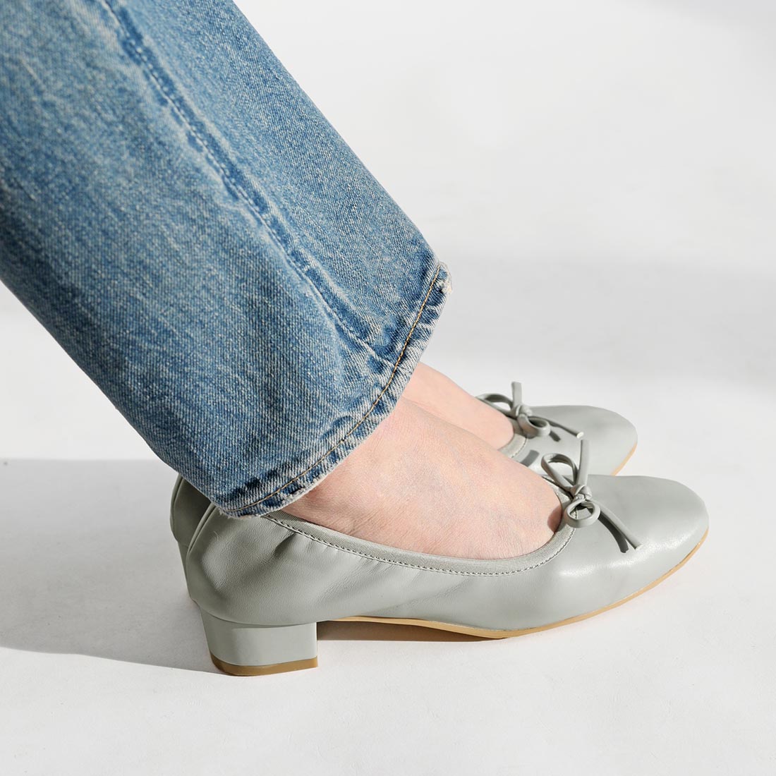 リーカ RiiiKa ギャザーバレエパンプス （lightblue） lightblue
