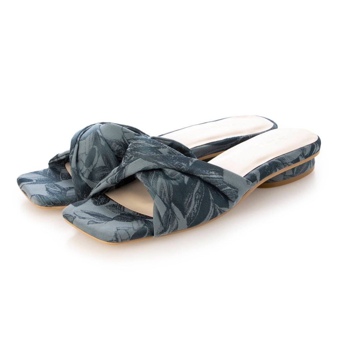 リーカ RiiiKa ボタニカル柄サンダル （bluegray） bluegray