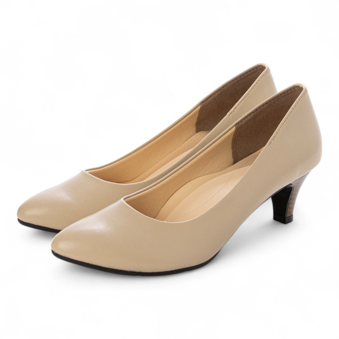 リーカ RiiiKa ポインテッドトゥレインパンプス55 （beige） beige