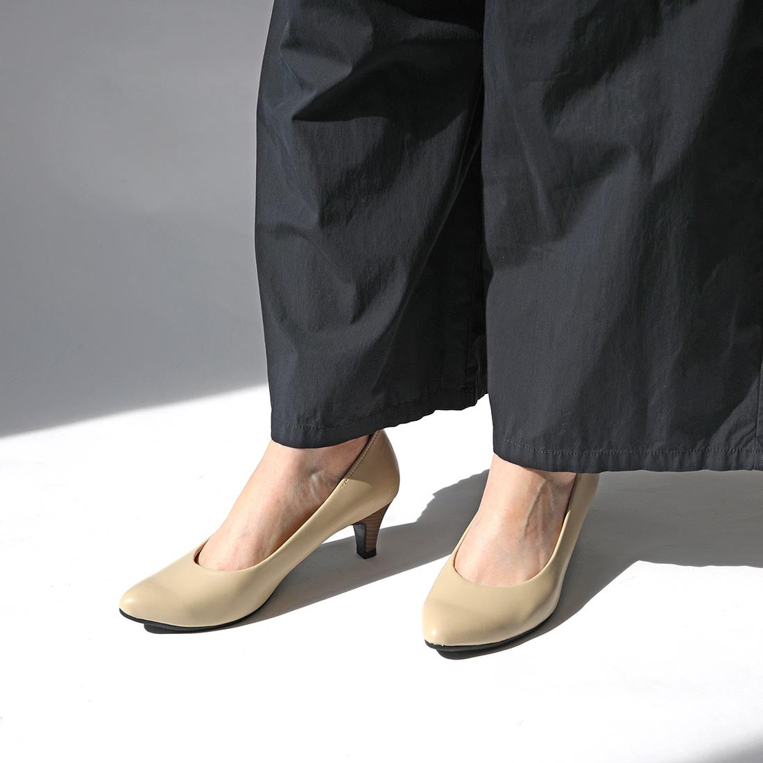 リーカ RiiiKa ポインテッドトゥレインパンプス55 （beige） beige