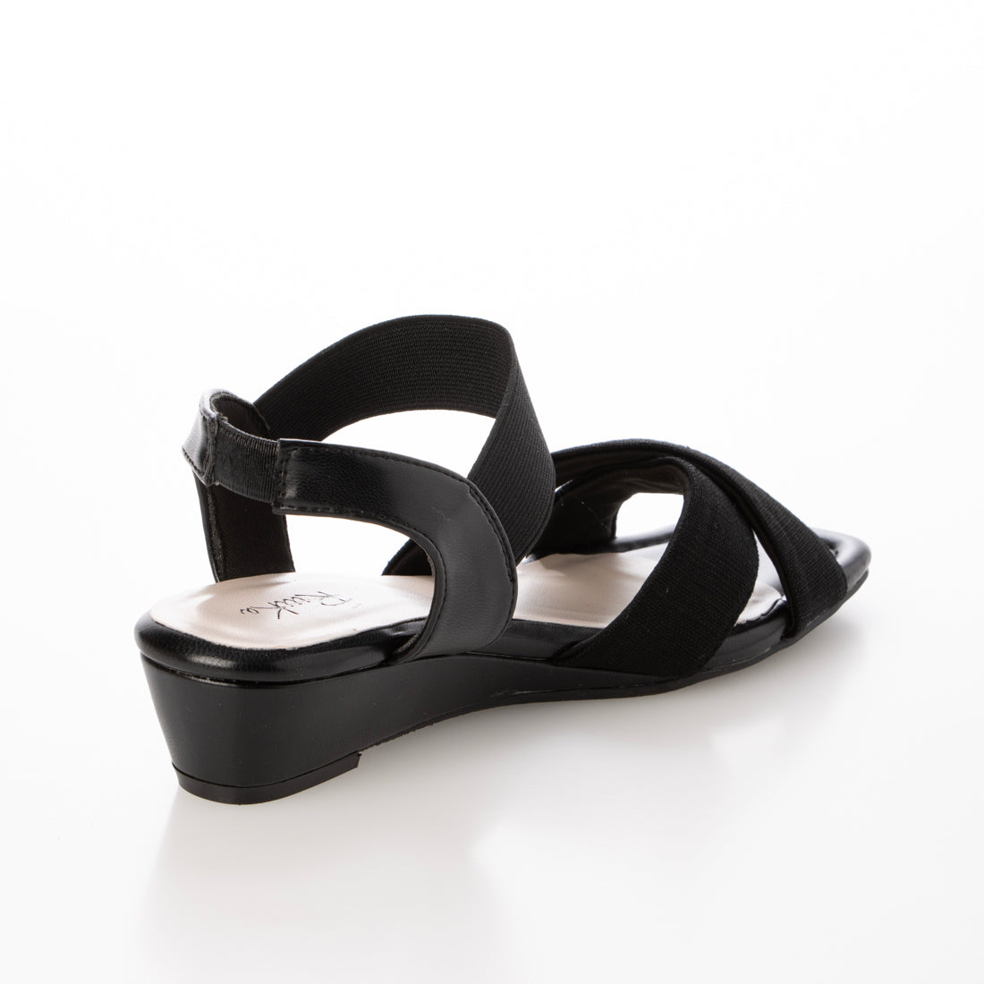 リーカ RiiiKa クロスベルトウエッジサンダル （black） black