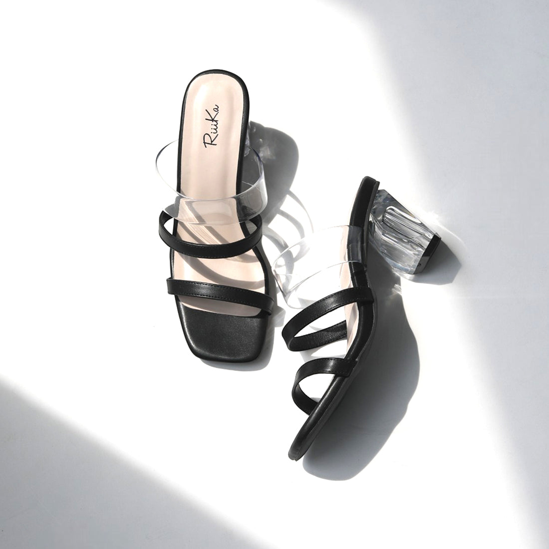 リーカ RiiiKa クリアヒールサンダル （black） black