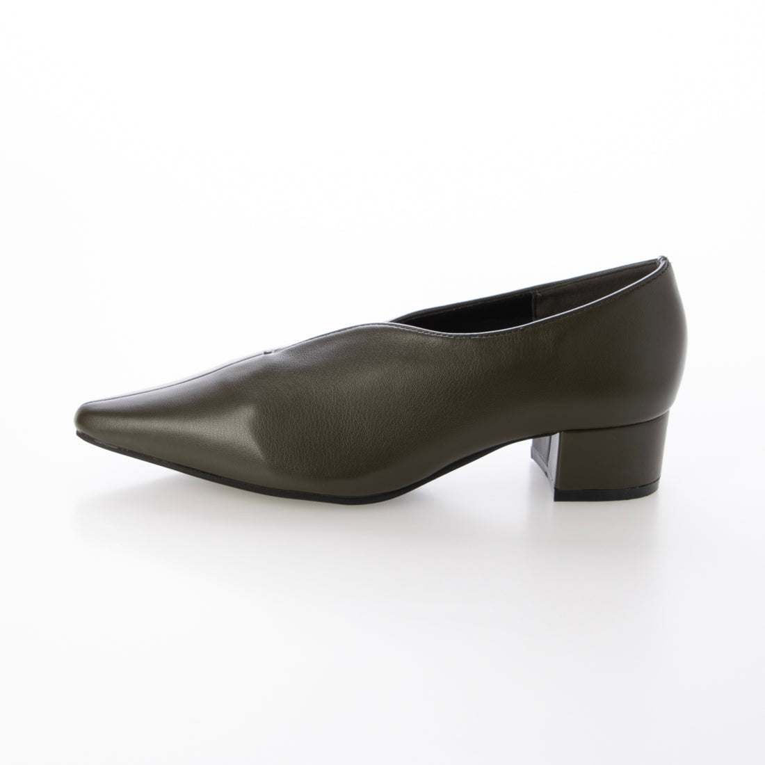 リーカ RiiiKa Vカットスクエアトゥパンプス （khaki） khaki