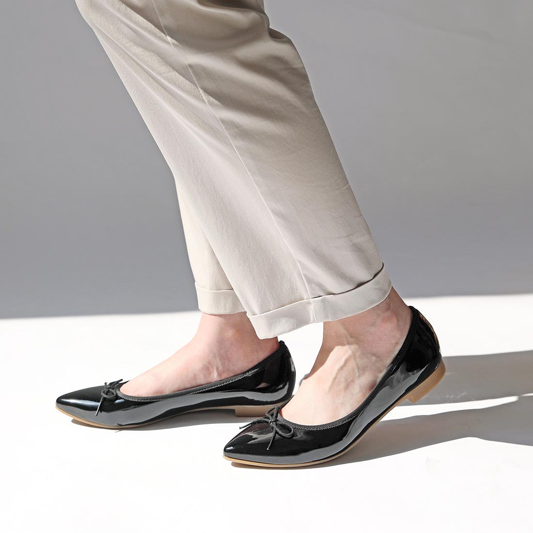 リーカ RiiiKa ポインテッドトゥリボンレインパンプス （black） black