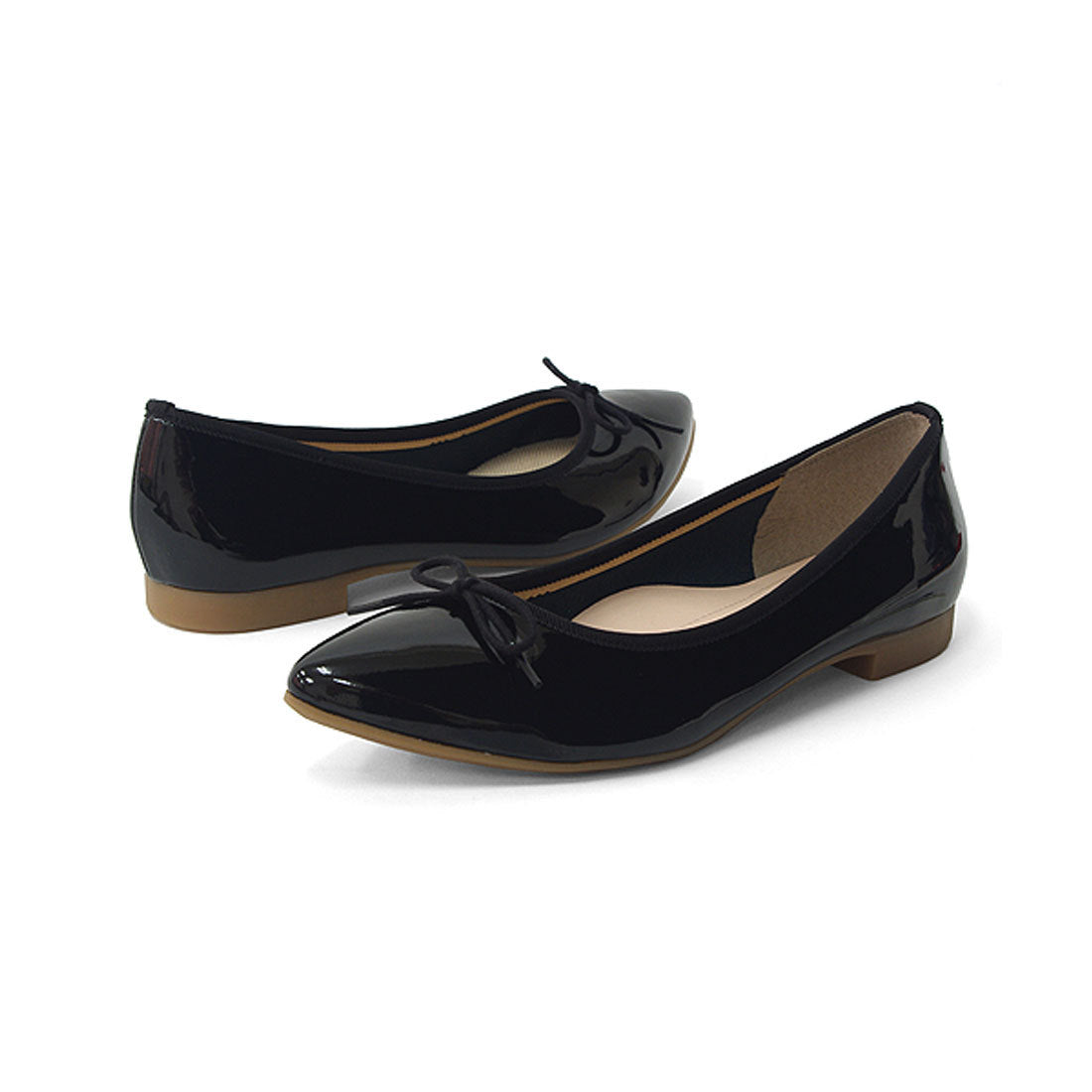 リーカ RiiiKa ポインテッドトゥリボンレインパンプス （black） black