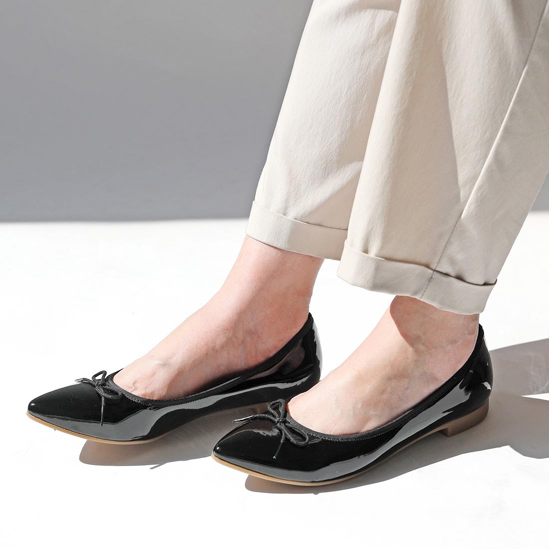リーカ RiiiKa ポインテッドトゥリボンレインパンプス （black） black