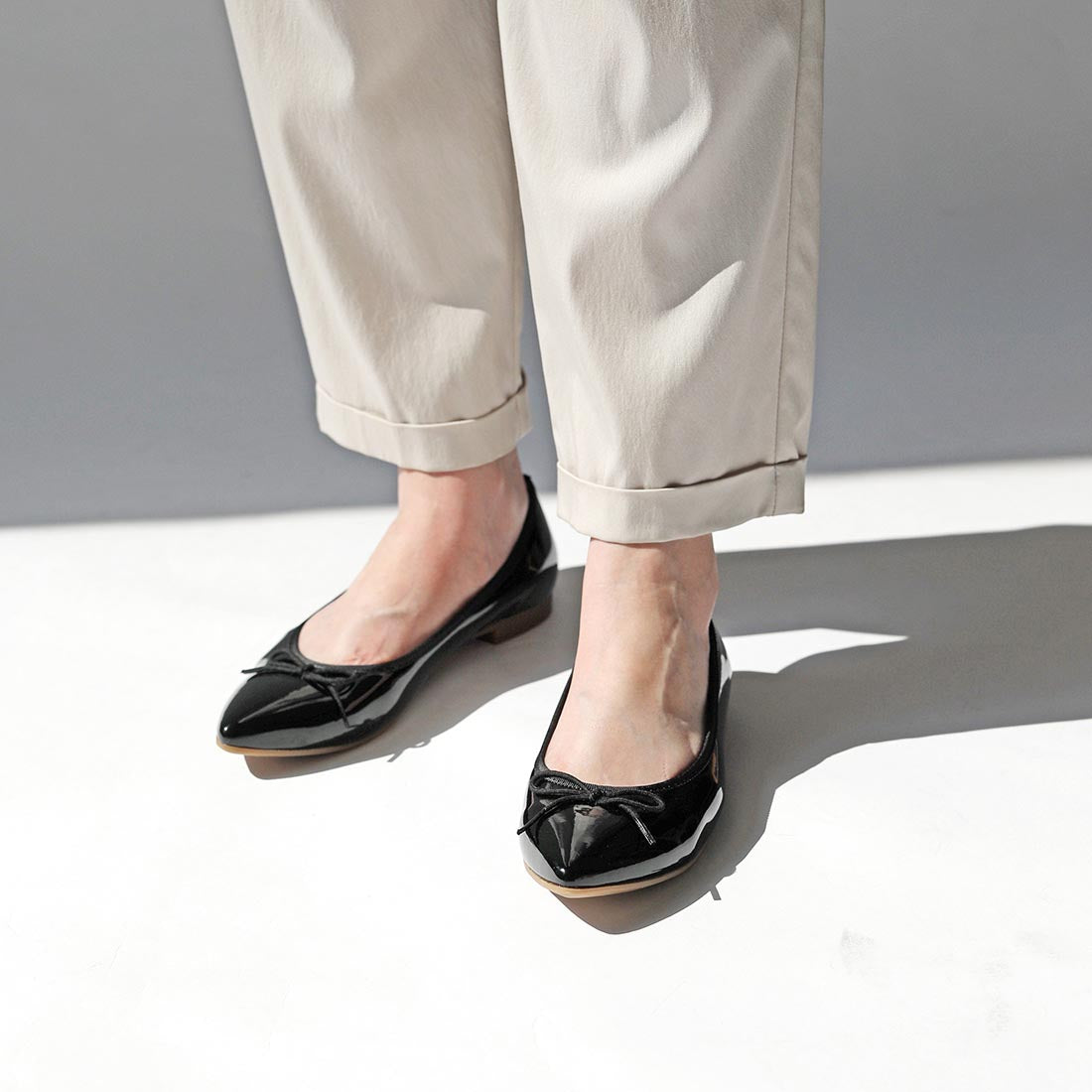 リーカ RiiiKa ポインテッドトゥリボンレインパンプス （black） black