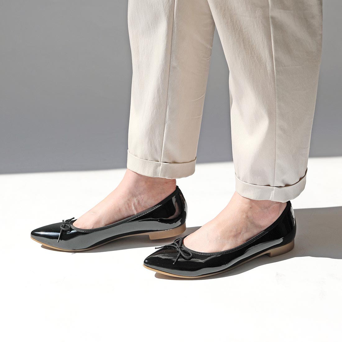 リーカ RiiiKa ポインテッドトゥリボンレインパンプス （black） black