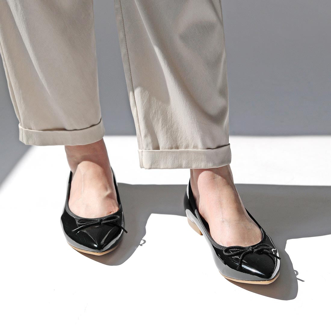 リーカ RiiiKa ポインテッドトゥリボンレインパンプス （black） black