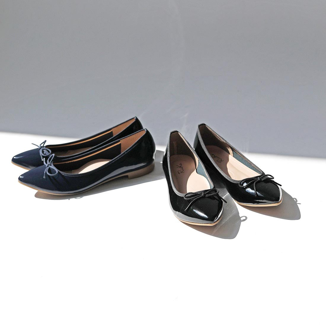 リーカ RiiiKa ポインテッドトゥリボンレインパンプス （black） black