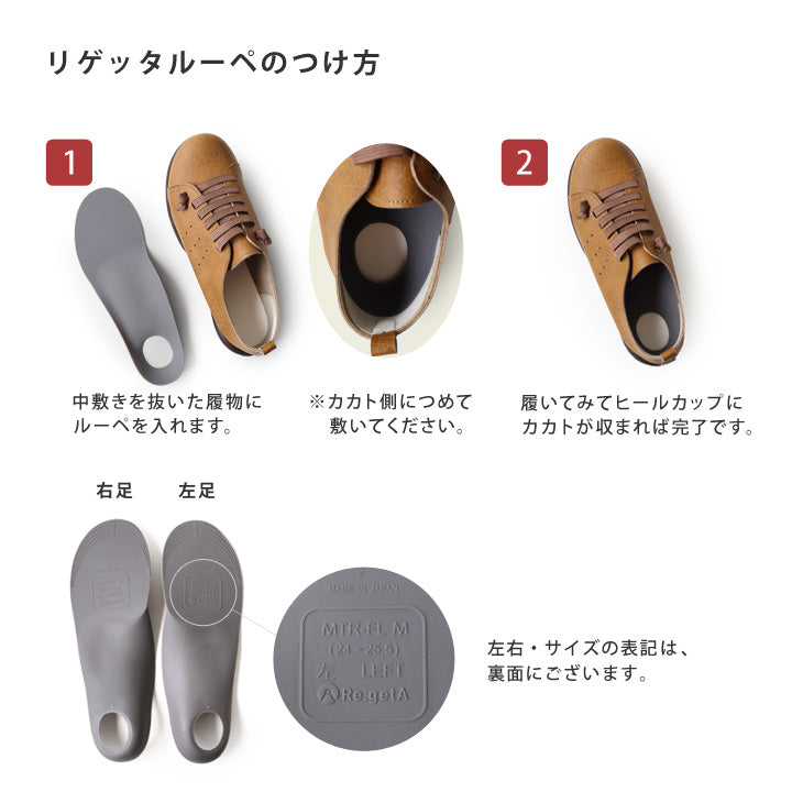 リゲッタ Re:getA リゲッタMTR-FLD ルーペインソールプラス消臭プラス【返品不可商品】 （グレー） グレー