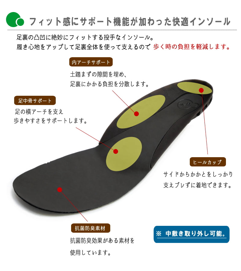 リゲッタ Re:getA 2ball ツヴォル スリッポン ハンズフリー 日本製 屈曲 軽量 フラット 防滑 3e （ブラック） ブラック/ブラック