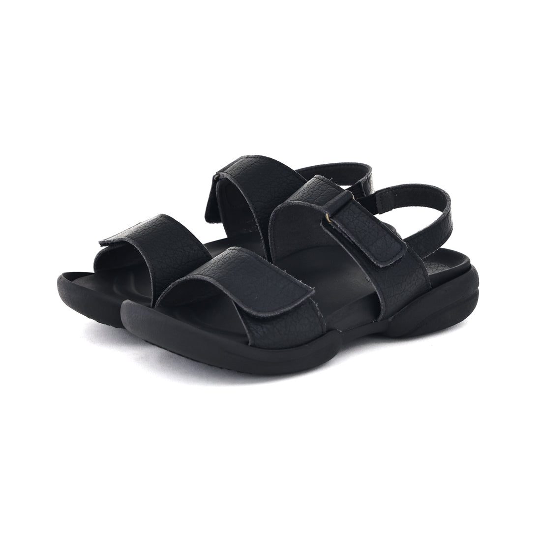 リゲッタ Re:getA レディース サンダル R-279 バックベルト付き グミサンダル 歩きやすい 立ち仕事 履きやすい 軽量 日本製 （ブラック/ブラック） ブラック/ブラック
