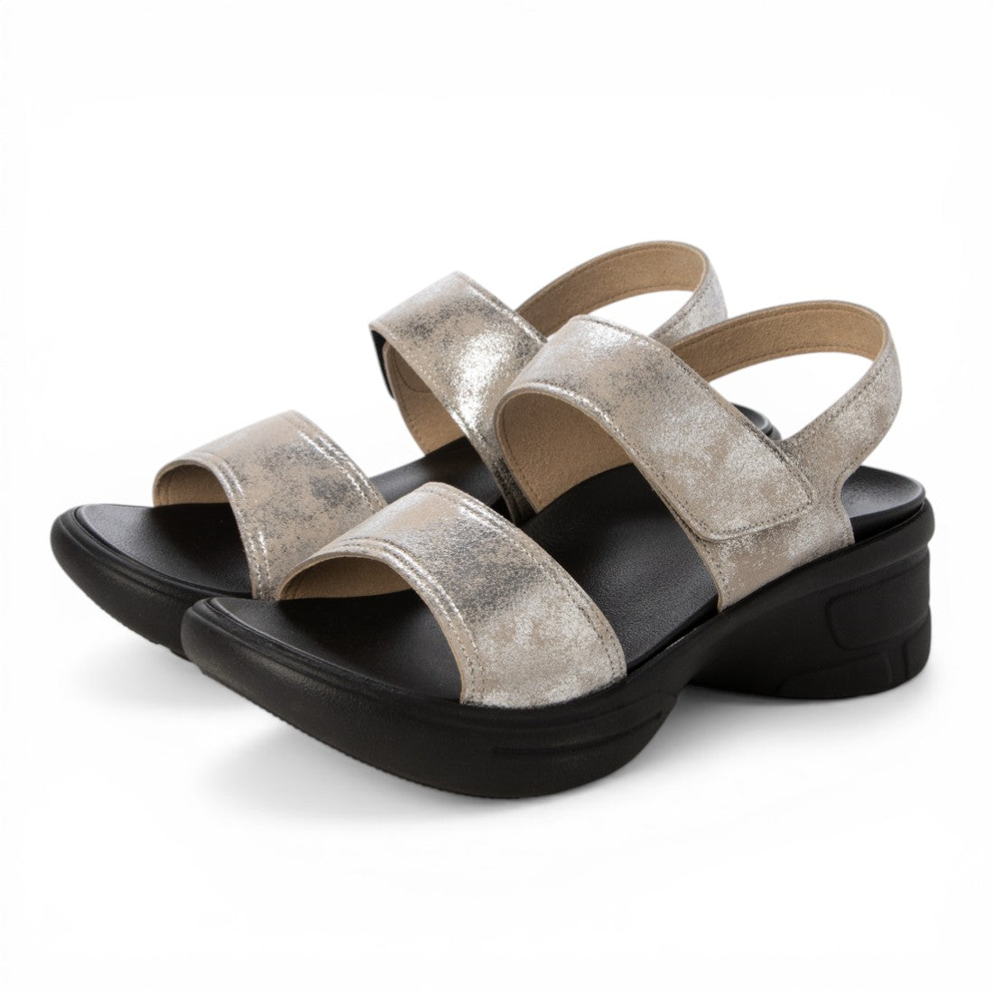 リゲッタ Re:getA 2本ベルトストラップサンダル RE-552 （シルバー） シルバー