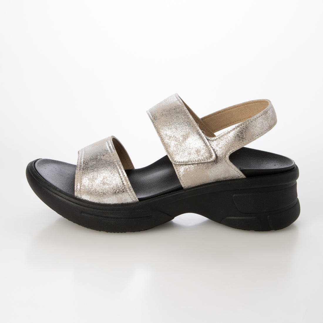 リゲッタ Re:getA 2本ベルトストラップサンダル RE-552 （シルバー） シルバー