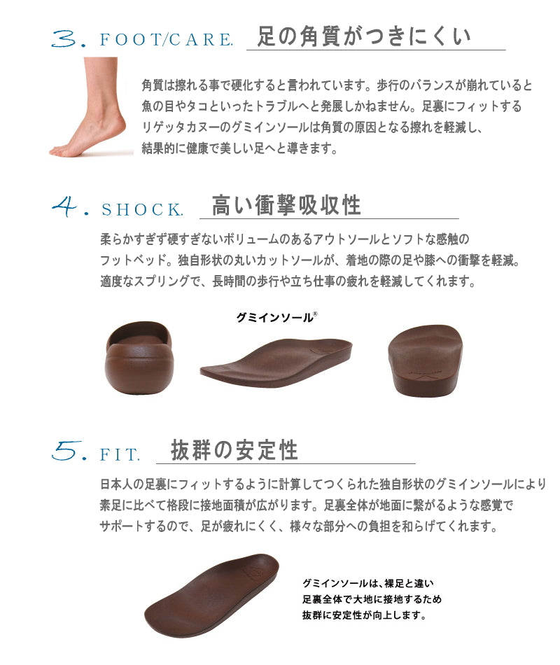 リゲッタ Re:getA リゲッタ カヌー サンダル レディース 厚底 日本製 ミュール ストレッチ （ブラック） ブラック