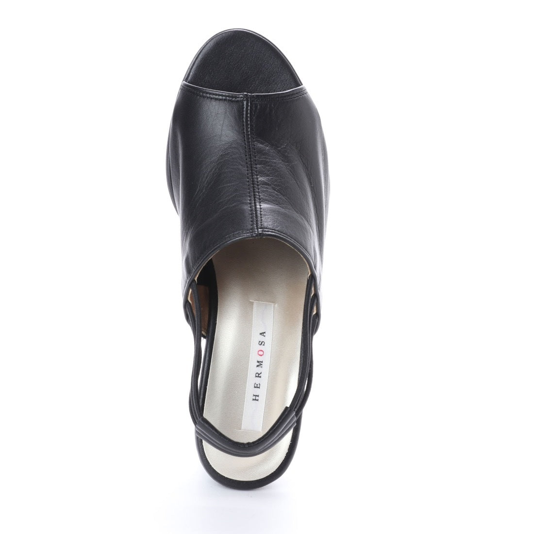 エレモーサ HERMOSA 【日本製】撥水加工本革 ゆったり3E幅 バッグバンドサンダル（ブラック） ブラック
