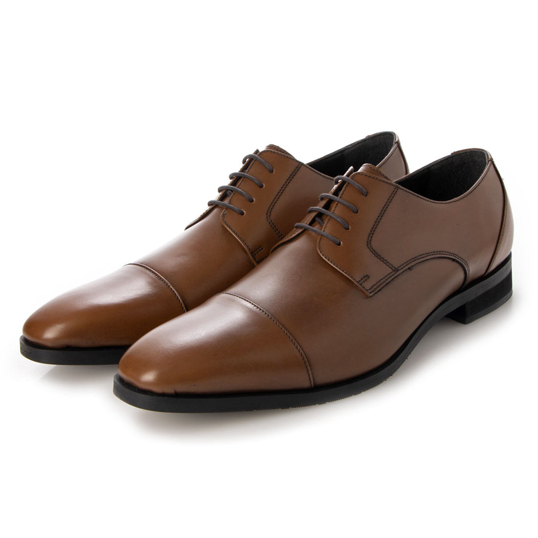 ロベプラン Robe pleine ストレートチップ外羽根シューズ,CAMEL