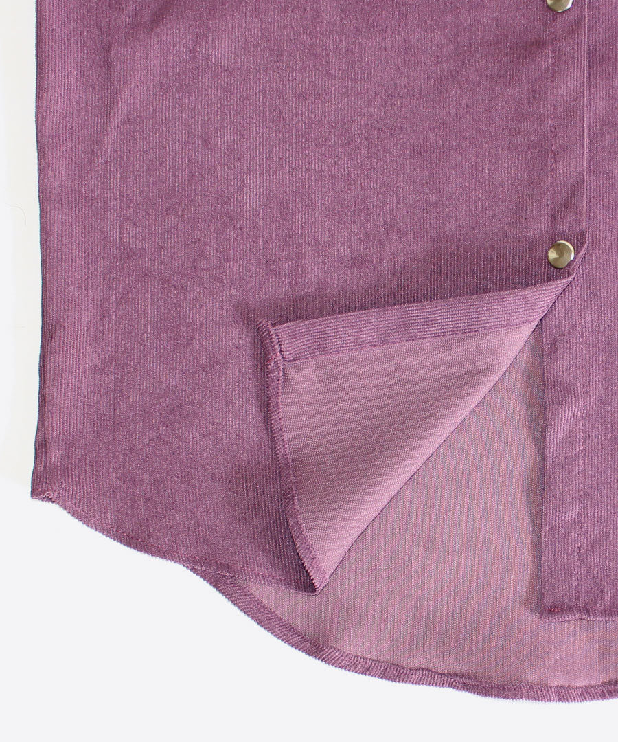 Riff BIG shirt, corduroy, loose shirt, jacket, oversized, large size, big size, blouse, top, long sleeve, plain
