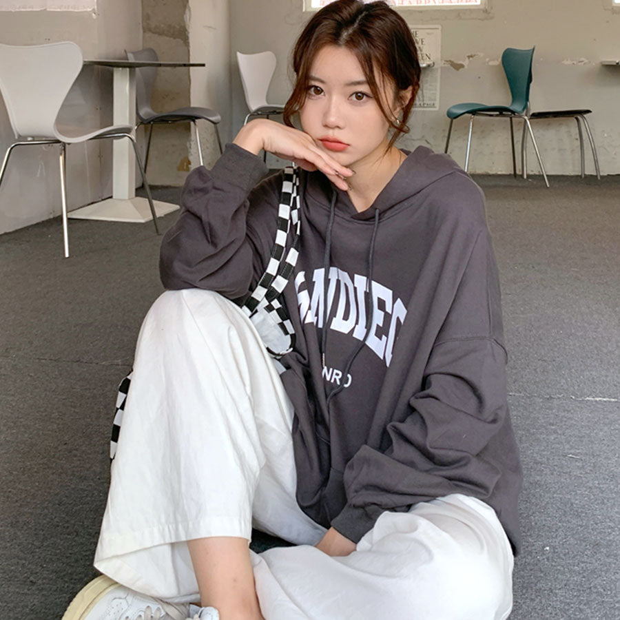 リフ Riff ロゴBIGパーカー オーバーサイズ ビッグサイズ 大きいサイズ ゆったり トレーナー フーディー スウェット スエット トップス 長袖 無地 （ダークグレー） ダークグレー