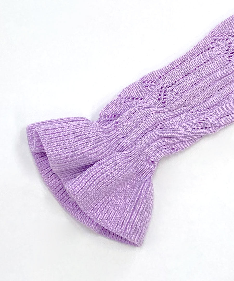 Riff Frill Cardigan Short Length Mellow Knit Card Cropped Length V-Neck Sweater Knit Tops Long Sleeve Plain