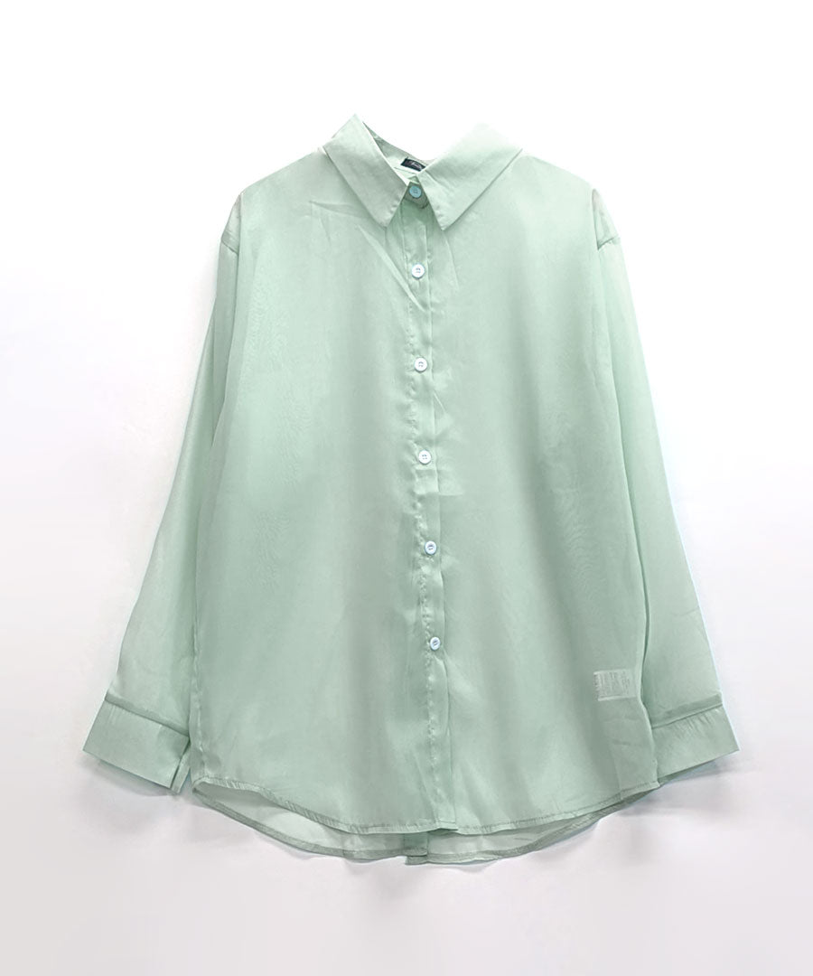 シャツ/ブラウス(長袖/七分) acka slit sheer shirt SLY | SHEER BACK TUCK シャツ (シャツ・ブラウス ) |SHEL'TTER WEBSTORE