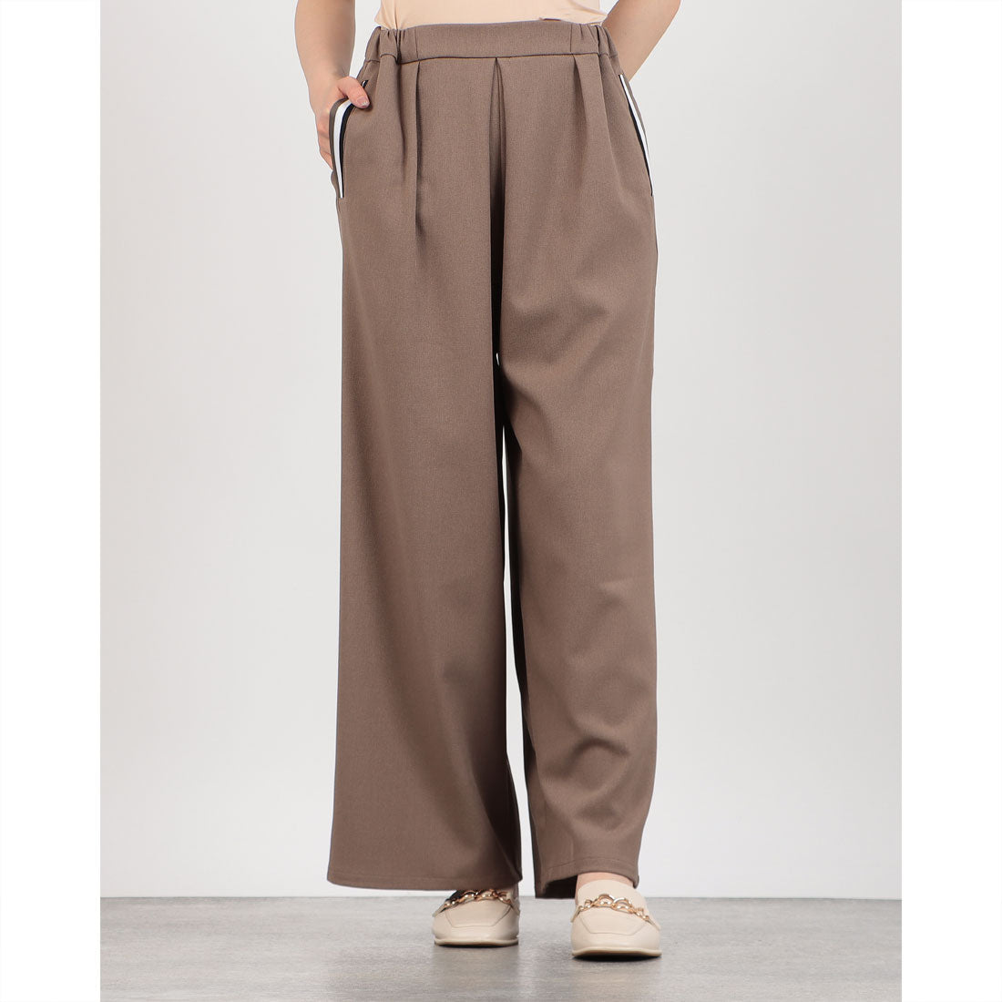 リバース プラス Re:Birth＋ ラインポケットフロントタックワイドパンツ （モカ） モカ