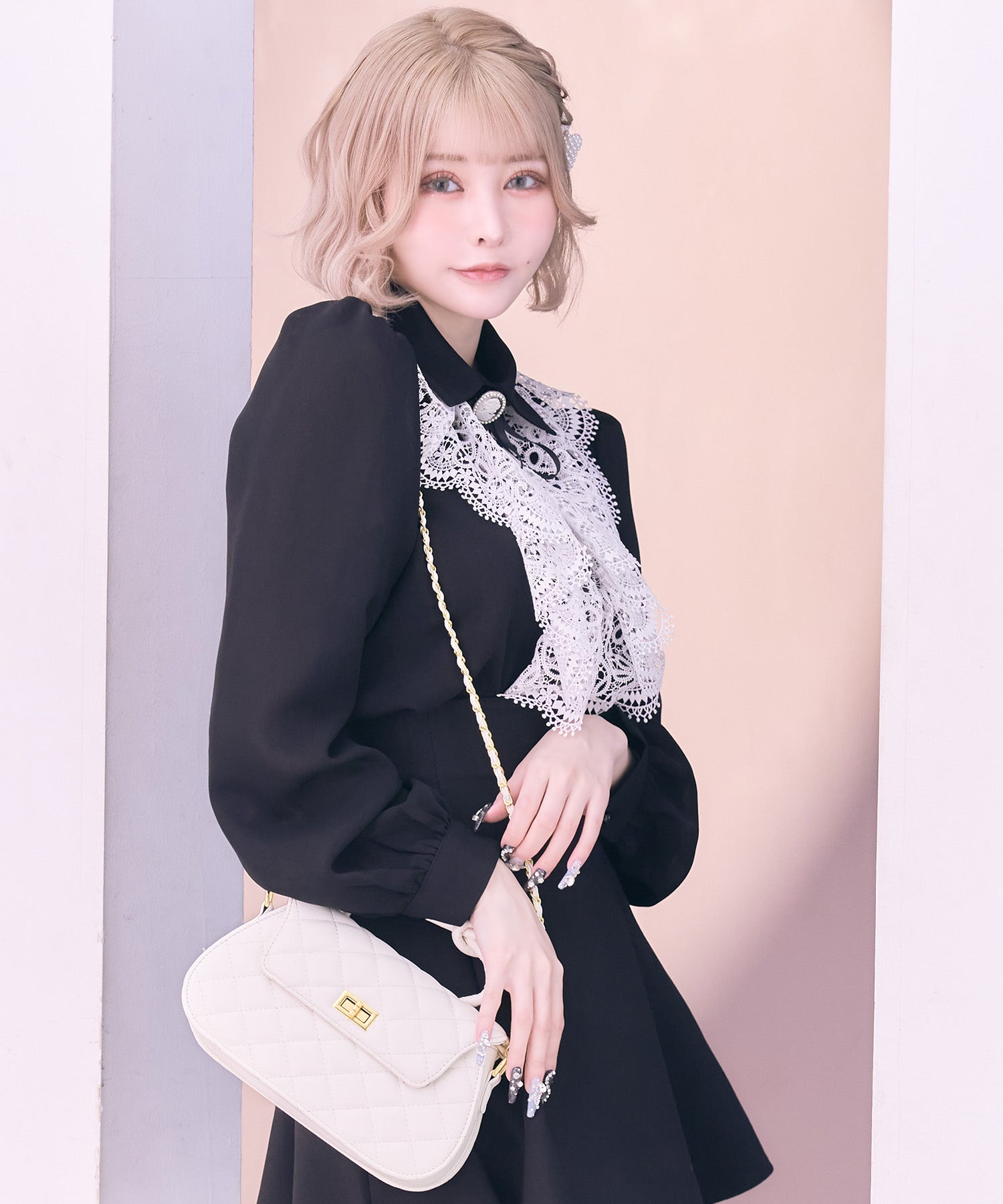 レティカ Retica 結びハンドル 2Way キルティング バッグ （ホワイト） ホワイト