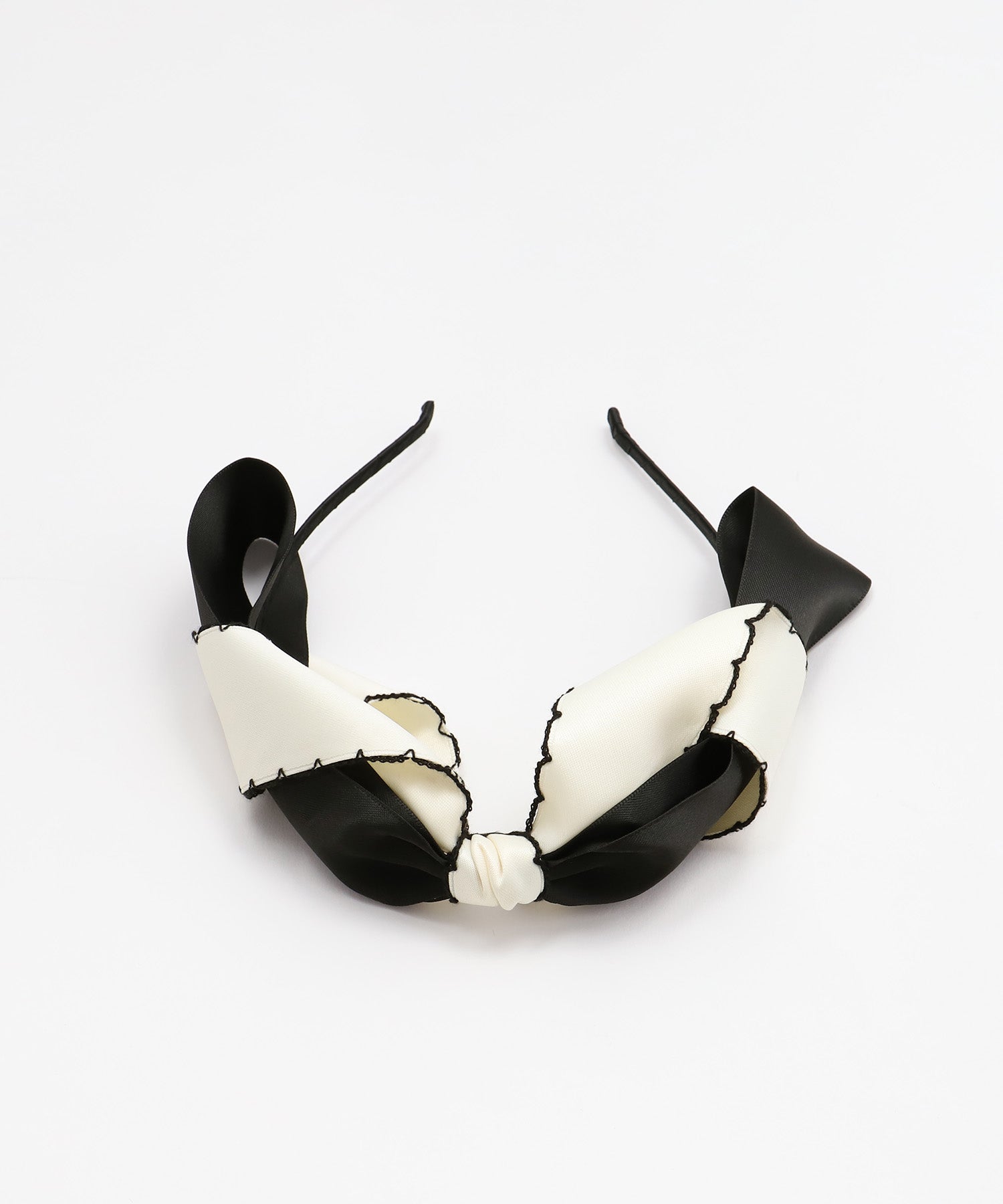 Retica Monotone Ruffle Piping Ribbon Headband