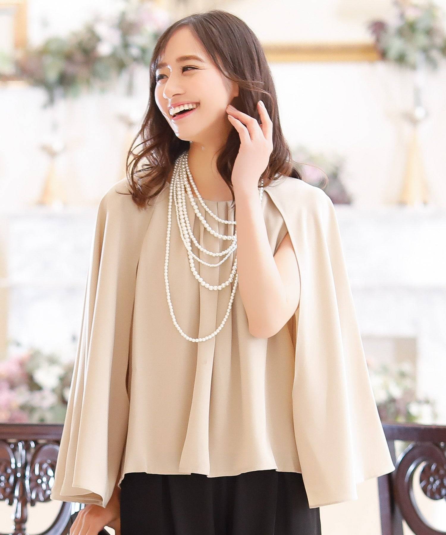 Retica Cape Design Sleeveless Blouse × Tapered Pants Set Up Party Dress Suit Plus Size