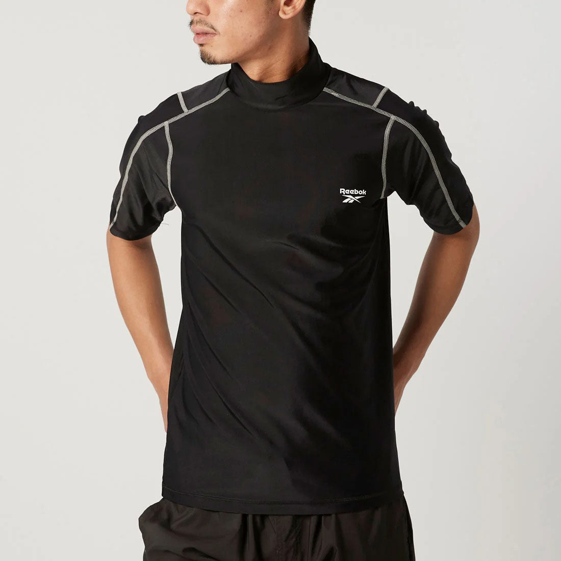 Reebok Swimwear 半袖プルラッシュガード （ブラック） ブラック