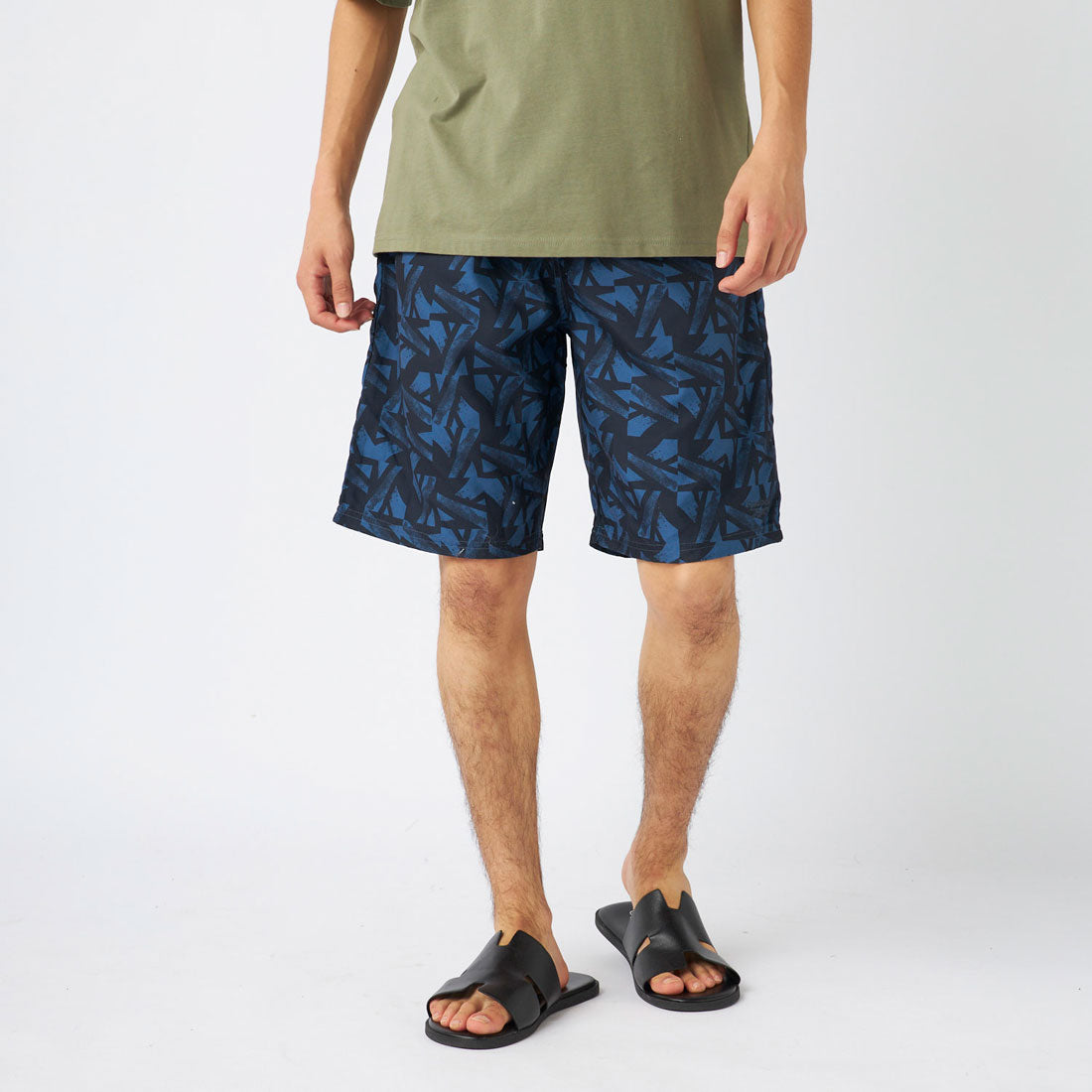 Reebok Swimwear 総柄プリントサーフトランクス【返品不可商品】 （ネイビー） ネイビー