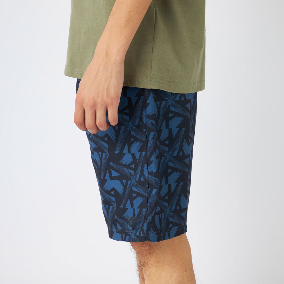 Reebok Swimwear 総柄プリントサーフトランクス【返品不可商品】 （ネイビー） ネイビー