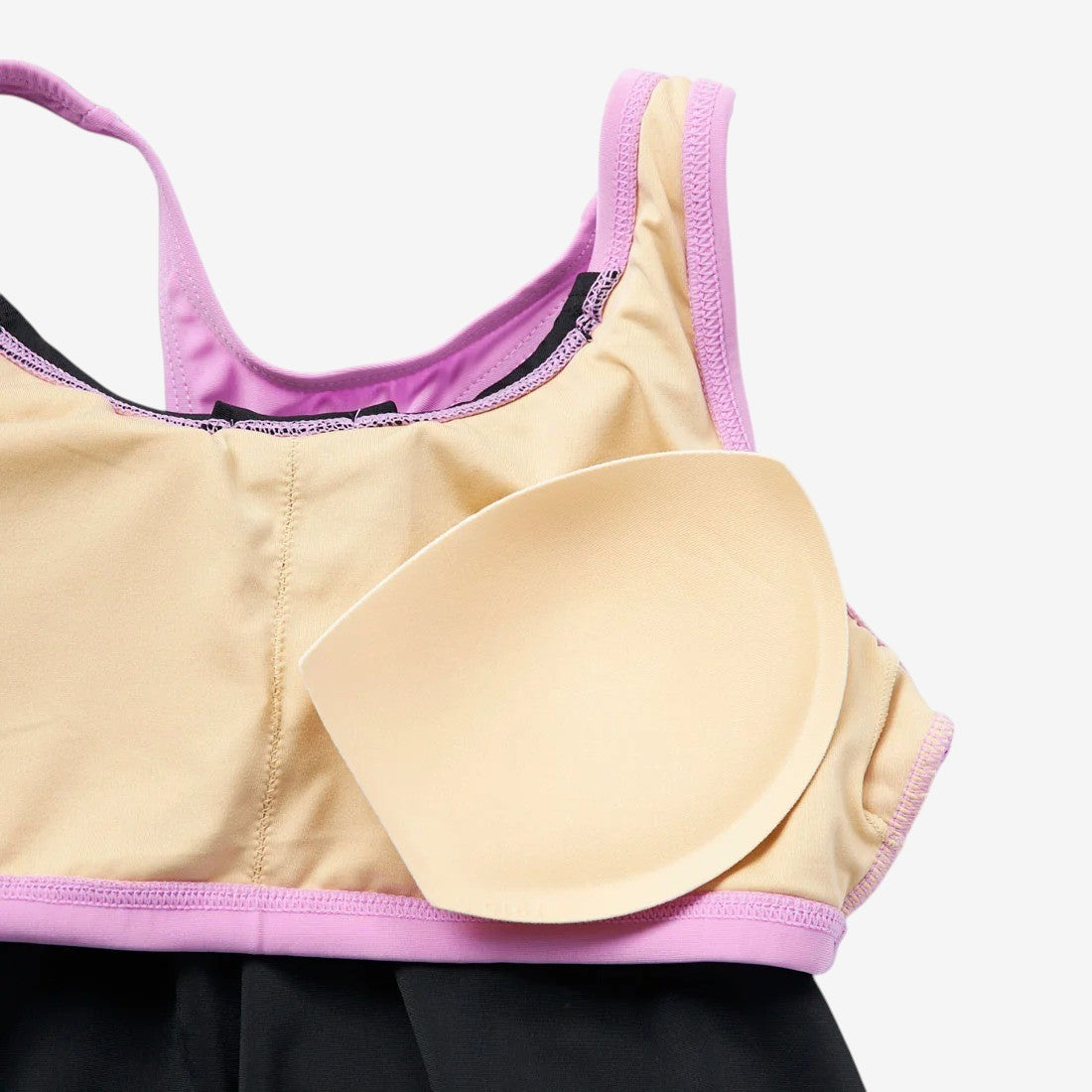 Reebok Swimwear お腹まわりふんわりセパレート【返品不可商品】 （ブラック×パープル） ブラック×パープル