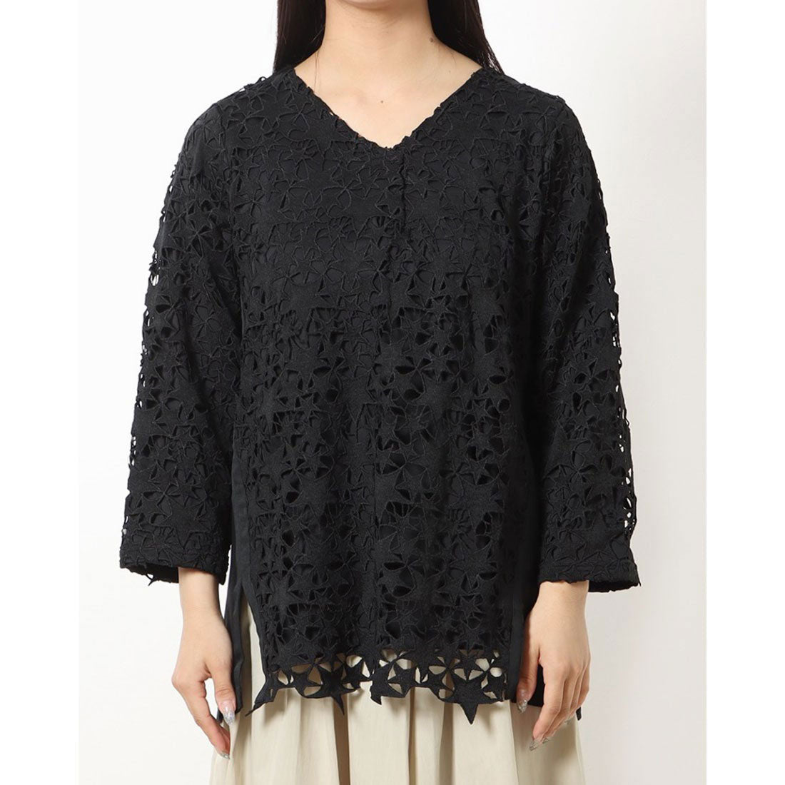 リネーム Rename スター刺繍カットソー （ブラック） ブラック