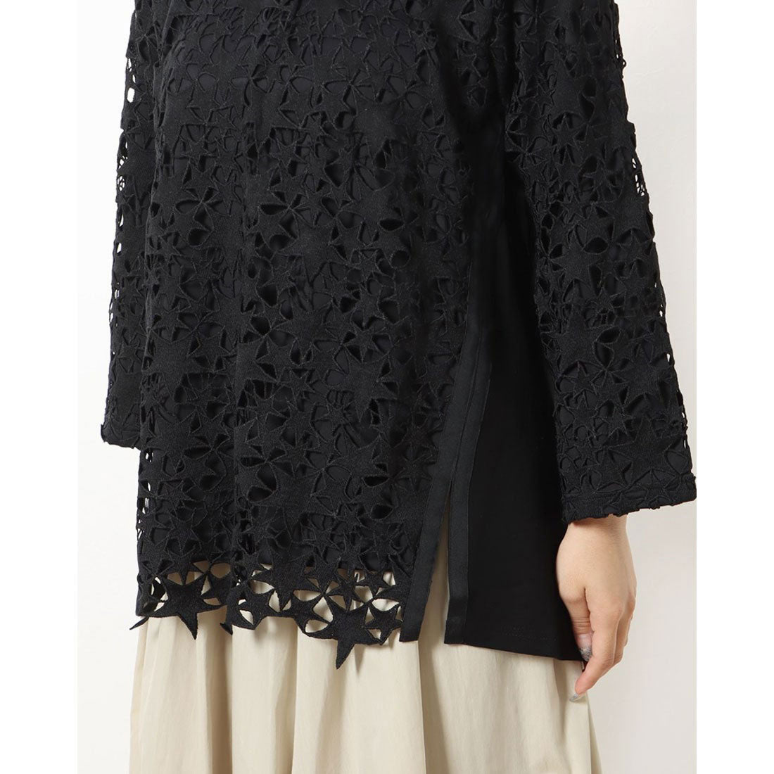 リネーム Rename スター刺繍カットソー （ブラック） ブラック