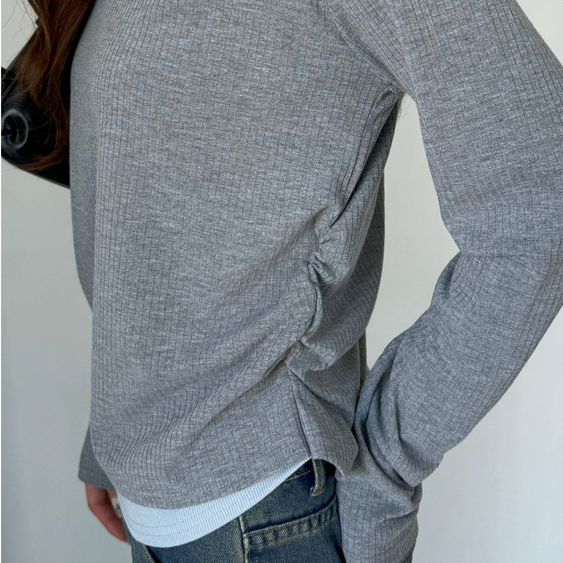 ジーラ GeeRA 【nelliy.】レイヤード風カットソー （グレー） グレー