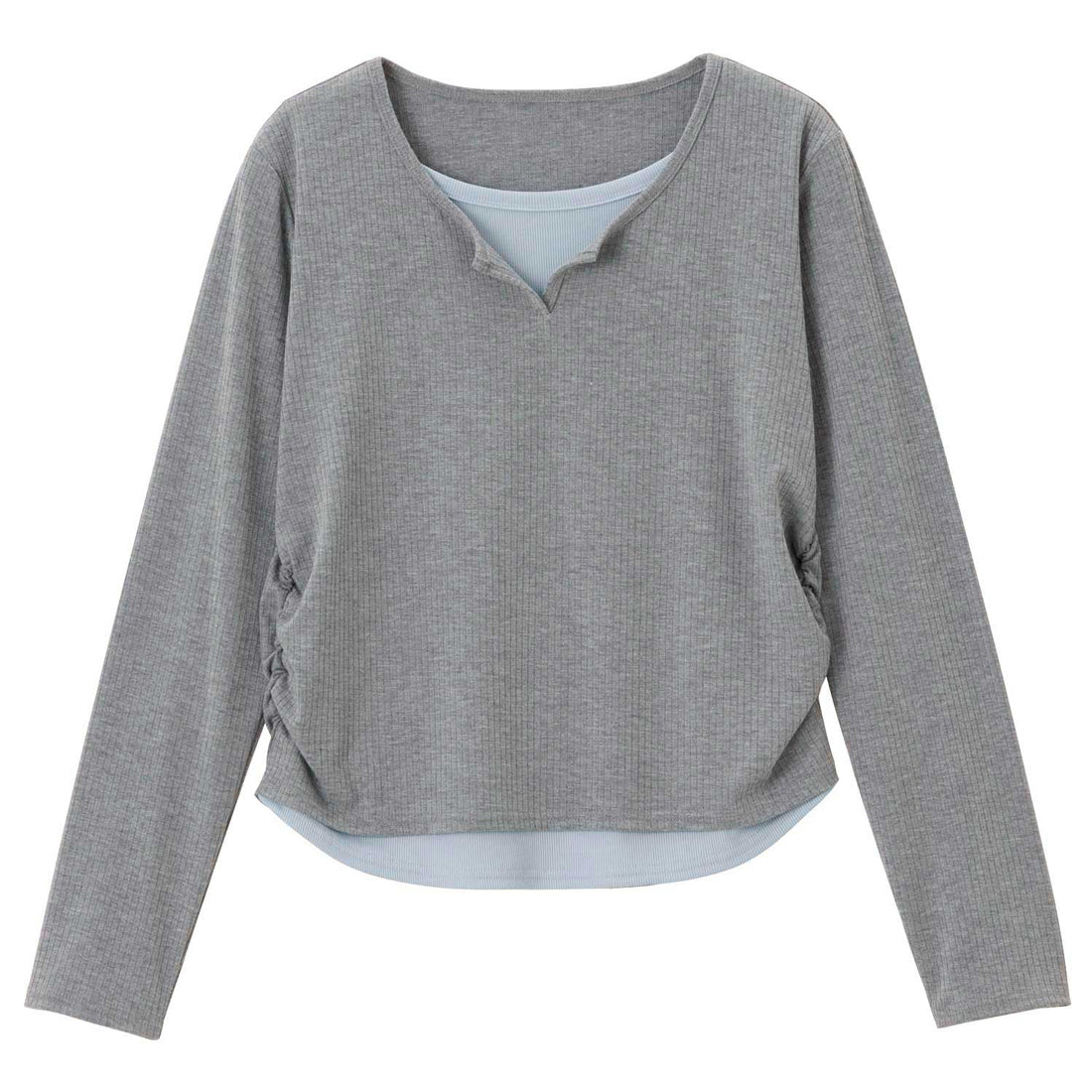 ジーラ GeeRA 【nelliy.】レイヤード風カットソー （グレー） グレー