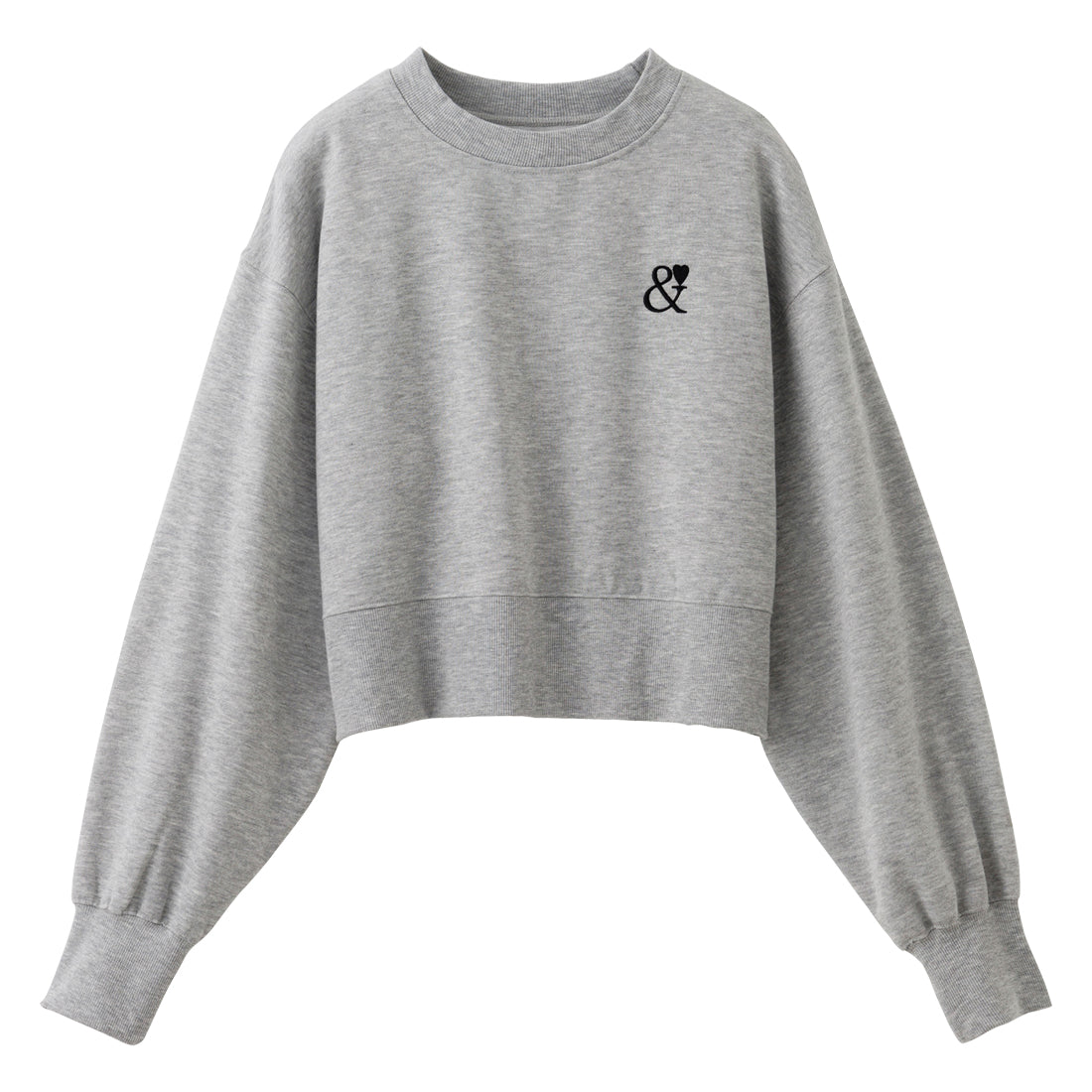 ジーラ GeeRA 裏起毛ワンポイント刺繍スウェットトップス （杢グレー） 杢グレー