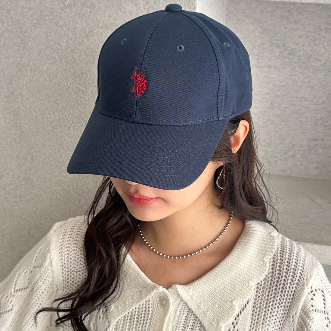 ジーラ GeeRA 【U.S. POLO ASSN.】綿100％深つばベースボールキャップ （ネイビー） ネイビー