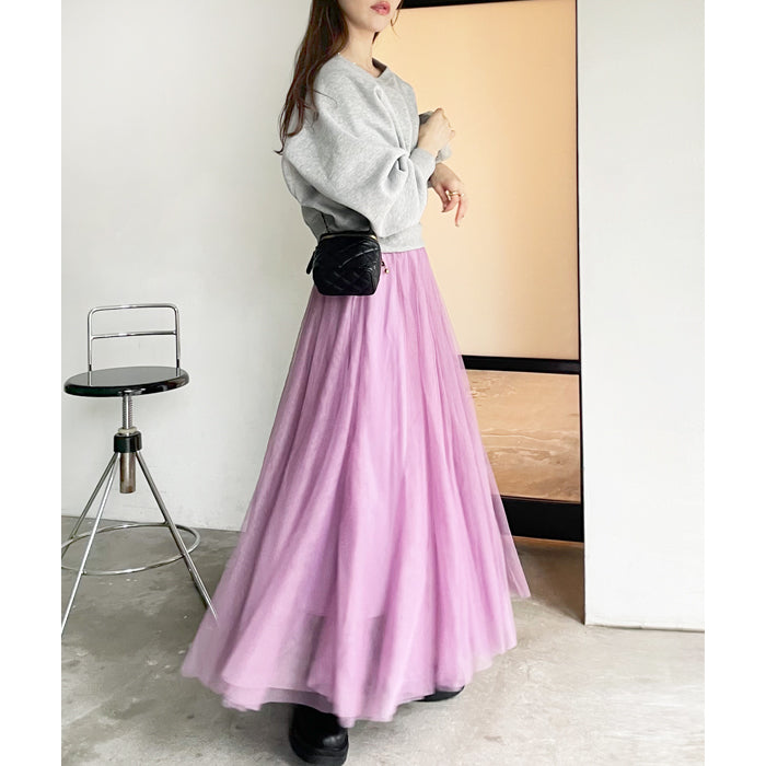 ジーラ GeeRA フレアーチュールロングスカート