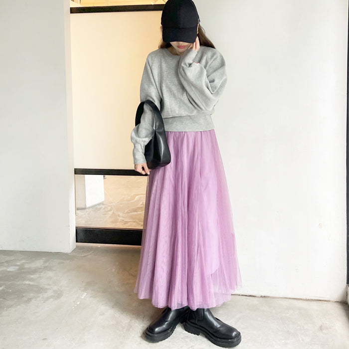 ジーラ GeeRA フレアーチュールロングスカート