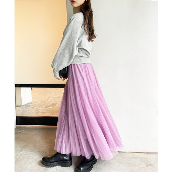 ジーラ GeeRA フレアーチュールロングスカート