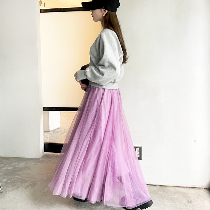 ジーラ GeeRA フレアーチュールロングスカート
