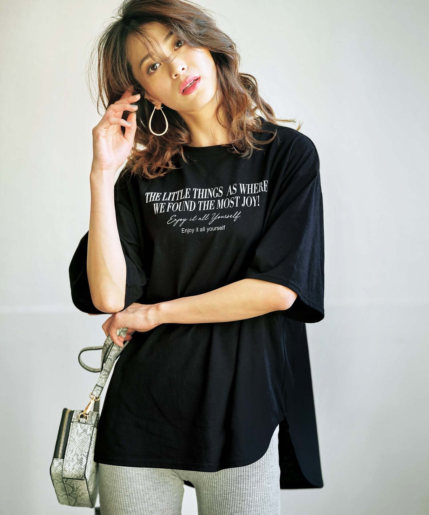 ジーラ GeeRA プリントチュニックTシャツ