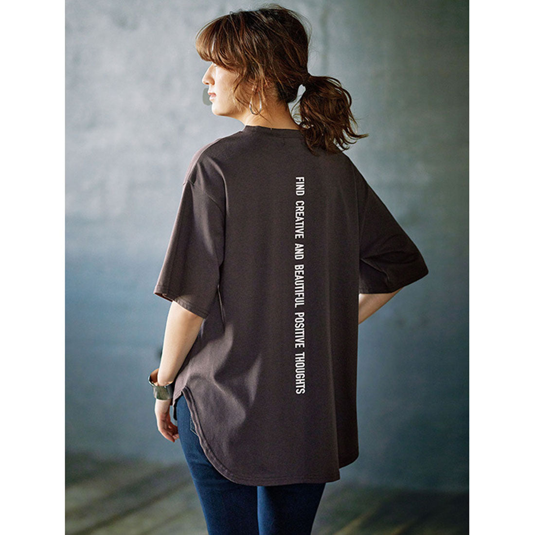 ジーラ GeeRA プリントチュニックTシャツ