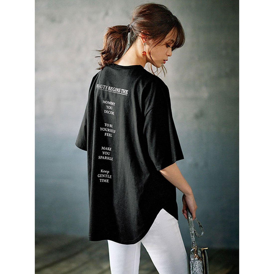 ジーラ GeeRA プリントチュニックTシャツ