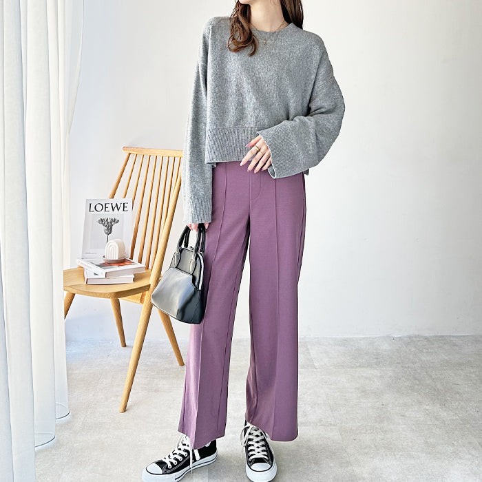 ジーラ GeeRA 美脚ストレッチセミワイドパンツ