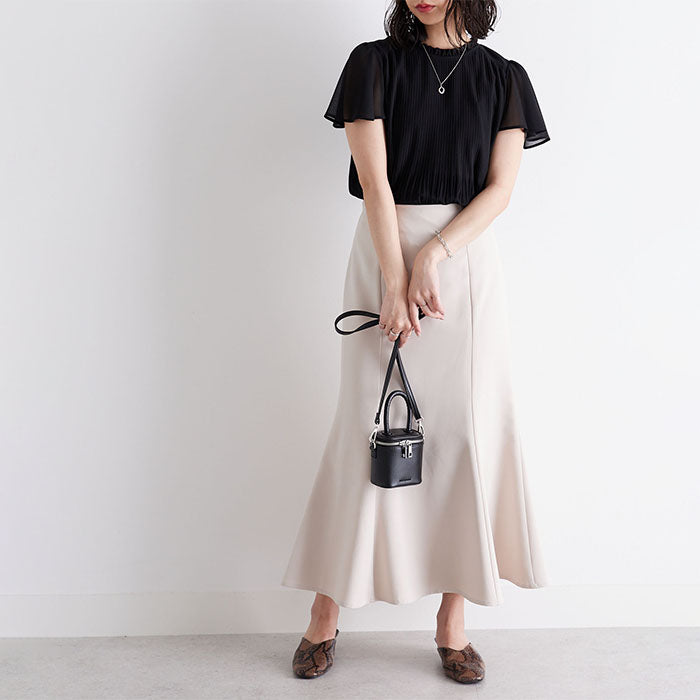 ジーラ GeeRA プリーツシフォンブラウス